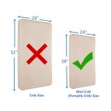 American Baby Company 2 Pack 100% Natural Cotton Fitted Mini Crib Sheets 38 x 24 - Soft & Breathable Small Nesting Portable Sheets, Fits Pack N Play Mattresses, Snow White, for Boys & Girls