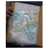 OkiyiD Hockey Neon Signs, Hockey Player Neon Lights for Bedroom,Gift Neon Light Suitable for Living Sport Room- 5V USB Power Dimmable Switch with Hanging Chain Hooks