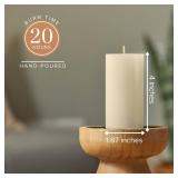 Simply Soson 2x4 inch Ivory Pillar Candles Set of 10, Smooth Texture, Unscented Ivory Candles, Dripless Candles, 2 inch Pillar Candles Ideal as Wedding, Parties, Spas, Dinner, Home Decoration