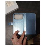 TUCCH Case Wallet for iPhone 17 Pro Max (6.9-Inch) 2025, RFID Blocking 4 Card Slots, Kickstand, Magnetic Closure, PU Leather, Shockproof TPU Shell, Protective Flip Cover, Pearly Light Blue