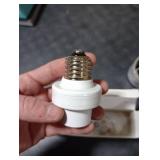 otnofok Light Sensor Socket, E26/E27 Light Bulb Socket, Automatic Dusk to Dawn Photocell Sensor with 300° Adjustable Angle for Outdoor Lighting in Porch, Garage, and Wall Lights, White, 4 Pack