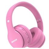 MIDOLA Kids Headphones Bluetooth 5.4 Wireless 68H Play Time Volume Limit 85/94dB Over-Ear Foldable Headset,Type-C Fast Charging,with Wired Aux Mic for Toddler Child Pad Tablet Pink