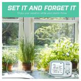 Automatic Plant Waterer Indoor Self Watering System for 15 Potted Plants, Auto Drip Irrigation Kit Programmable Water Timer with Smart Humidity Detection