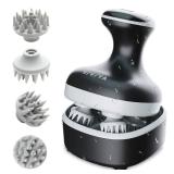 VIVIYA Electric Scalp Massager, Portable Rechargeable Head Massager with 8 Removable Massage Claws, Waterproof Handheld Hair Scalp Scratcher for Full-Body Massage and Stress Relax