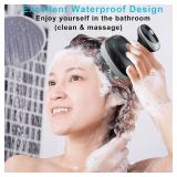 VIVIYA Electric Scalp Massager, Portable Rechargeable Head Massager with 8 Removable Massage Claws, Waterproof Handheld Hair Scalp Scratcher for Full-Body Massage and Stress Relax