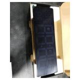 EASYERA 16.5 Large Digital Wall Clock with BT Sync, RGB Lights with 11 Scenes Mode Remote Control, Dual Alarms with Big LED Display, Auto DST, Temperature for Classroom Gaming