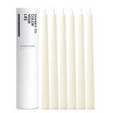 Homeology 6 PK 10 Classic Taper Candles, Ivory, 7-8 Hours Long Burning, Unscented Tall Candlesticks