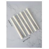 Homeology 6 PK 10 Classic Taper Candles, Ivory, 7-8 Hours Long Burning, Unscented Tall Candlesticks