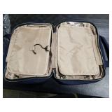 BAGSMART Toiletry Bag Travel Bag with Hanging Hook, Water-resistant Makeup Cosmetic Bag Travel Organizer for Accessories, Shampoo, Full Sized Container, Toiletries, Large-Blue