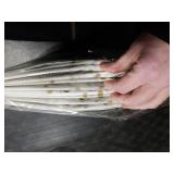 Prestee 12-Pack Disposable Tablecloth - Table Cover White and Gold Polka Dot Rectangular  54x108 Inches - Waterproof  Stain-Resistant Party Table Covers for Weddings  BBQs  Birthdays  and Events