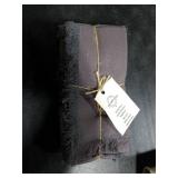 Threadvista 100% Cotton Cloth Dinner Napkins Fringes Set of 6 - Perfect for Dining Special Occasions Wedding Holidays Easter Christmas - Soft Durable Washable - Elegant Napkins Large 20x20 Grey