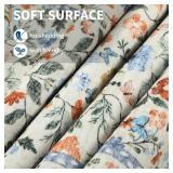 GarveeHome Washable Runner Rug 2 x 6 Non-Slip Non-Shedding Soft Vintage Bedside Rug, Low Pile Farmhouse Floral Carpet, Indoor Foldable Printed Entryway Rug for Hallway Kitchen, Green