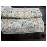 GarveeHome Washable Runner Rug 2 x 6 Non-Slip Non-Shedding Soft Vintage Bedside Rug, Low Pile Farmhouse Floral Carpet, Indoor Foldable Printed Entryway Rug for Hallway Kitchen, Green