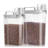 TBMax Pet Food Storage Containers 2 Pack 8-10 Lbs Airtight Dog Food Container Dispenser with Large Spout & Portable Handle, Travel Dog Treat Cat Food Storage Bin Bird Seed Container