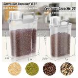 TBMax Pet Food Storage Containers 2 Pack 8-10 Lbs Airtight Dog Food Container Dispenser with Large Spout & Portable Handle, Travel Dog Treat Cat Food Storage Bin Bird Seed Container