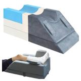 KingPavonini 4-Height Adjustable Leg Elevation Pillows for After Surgery, Injuries, or Rest, Memory Foam Leg Pillows for Sleeping with 3 Handles and Insert Pad, Washable Velvet Cover