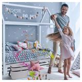 Bevegekos Storage Carrying Bag for Tonies 2 Starter Set, for Toniebox Characters, Charging Station & Headphone, Case Only (Large, Grey)