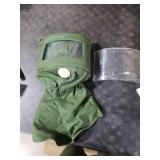 Jecery 2 Pack Sand Blasting Hood Mask with Replacement PC Lens Canvas Shawl Cap for Polishing Painting Dusting Grinding (Green)