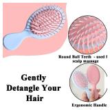 Mini Wet Hair Brush 12 Pieces, Hair Brush for Travel, Mini Brush for Most Hair Types, Travel Brushes for Hair, Bridesmaid Gifts, Green