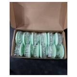 Mini Wet Hair Brush 12 Pieces, Hair Brush for Travel, Mini Brush for Most Hair Types, Travel Brushes for Hair, Bridesmaid Gifts, Green