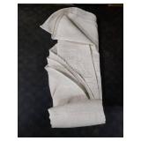 Fhberni Heavy Weight Round Tablecloth, Decorative Solid Color Table Cover, Cotton Linen Table Cloth for Kitchen Dining Home Tabletop Decoration, Cream, Round - 70