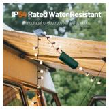 2 Pack Extension Cord Cover Waterproof, Outdoor Cord Connection Protector for Outside with 4 Removable Latches, Electrical Box Plug Covers for Patio, Power Tools, Holiday Decoration Lights, Green