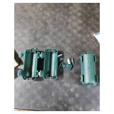 2 Pack Extension Cord Cover Waterproof, Outdoor Cord Connection Protector for Outside with 4 Removable Latches, Electrical Box Plug Covers for Patio, Power Tools, Holiday Decoration Lights, Green