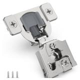 Chibery 2 Pack 3/4 Overlay 3D Soft Close Concealed Hinge for Face Frame Door, Self Closing Hinges, 105° Smooth Slow Close Quite, Hidden Stainless Steel Hinge for Kitchen Cabinet Door, Satin Nickel