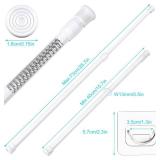 vivinin 3 Pack Tension Rods 18-28 Inch with 6 Pack Pole Sockets, Tension Curtain Rod Adjustable No Drilling, Small Curtain Rod Adjustable, Curtain Tension Rod for Windows, Cupboard, and Wardrobe MISSI