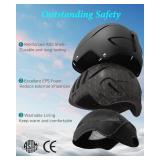 RIOROO Ski Helmet for Women Men, Safety Certified Snowboard Helmet with Shockproof ABS Hard Shell for Adults & Youth