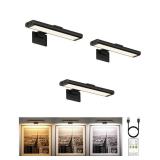 EZVALO Picture Light for Wall, Rechargeable 2400mAh Battery Lights Wireless Remote, 3 Color & Dimmable Magnetic 8