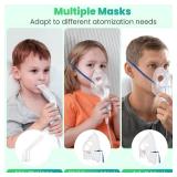 Portable Nebulizer - Nebulizer Machine for Adults and Kids, Nebulizer for Breathing Treatment Timing Function Nebulizer with Mouthpiece Adults&Chlid Masks for Home Travel