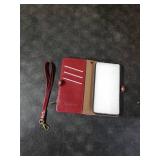 XcaseBar compatible with iPhone 17 6.3 Wallet case with Zipper Credit Card Holder RFID Blocking,Flip Folio Book PU Leather Phone case Shockproof Cover Women Men for Apple 17 case Wine Red