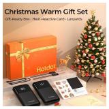 Hotdot Hand Warmers Rechargeable 2 Pack, 4 Heat Levels (104-131°F), Real-Time Temp & Battery Display, Electric Hand Warmers, Fast Heating, Fits in Gloves/Pocket, Gifts for Women & Men