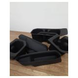 SHEAM Jeep Wrangler JL Custom Silicone Liners - Full Coverage of Door Handles and Cup Holders for 2018-2026 Wrangler JL 4 Doors(Not for JL Unlimited Rubicon), Interior Accessories (Black,7-Piece Set) 