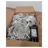 White Christmas Lights Outdoor, 66ft 640 LED Icicle Lights for Outside House with Connectable Clear Wire 8 Modes Timer, Plug in Waterproof for Home Holiday Eaves Yard Roof Party Room Indoor Decoration