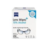 ZEISS Pre-Moistened Lens Cleaning Wipes with 70% Alcohol, 250 Count - Retail: $19