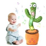 SANJOIN Cactus Baby Toy Talking Dancing Singing Adjustable Volume, Baby Girl for 1 Year Old, Infant Toys for 0-6 6-12 Months Stocking Stuffers - Retail: $20