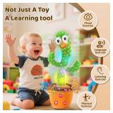 SANJOIN Cactus Baby Toy Talking Dancing Singing Adjustable Volume, Baby Girl for 1 Year Old, Infant Toys for 0-6 6-12 Months Stocking Stuffers - Retail: $20