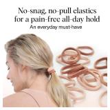 Kitsch Hair Ties No Damage - Strong, Stretchy & Snag-Free Hair Bands | Soft Nylon Ponytail Holders, Stylish Elastics for Everyday Hairstyles | Ideal Gifts for Women - Blush, 10pcs - Retail: $8