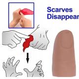 Stained Red Kryoflare 2Pcs Magician Thumb Tips, Magic Trick Accessories Close Up Illusion Props Magic Trick Gimmick Accessories,Silk Close Up Trick for Vanishing Gimmick Appearing Disappearing Real Fi
