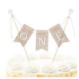 Handmade One Cake Topper, First Birthday Cake Topper, 1st Birthday Decorations, Photo Prop, Baby Shower, Best Birthdays Party Supplies - Retail: $4