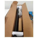 TONIAL Curtain Rod 32 to 58 Inch(2.6-4.8ft), Telescoping Splicing 3/4 Drapery Rods for Windows 20 to 53 Inch(1.7-4.4ft), Decorative Single Rod with Small Cap Finial, Black - Retail: $10