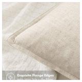 MIULEE Decorative Linen Lumbar Pillow Covers 12x24 Inch Natural Beige Boho FarmhouseâNeutral Couch Throw Pillows for Bed Pack of 2 Accent Modern Pillowcase Sofa Livingroom Home Decor - Retail: $2