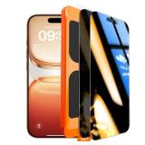 TOCOL Privacy Screen Protector for 17 Pro Max / 16 Pro Max 6.9 inch 9H Hardness Military Grade Shatterproof HD Tempered Glass for 17 ProMax Full Coverage Easy Installation 2 Pack - Retail: $17