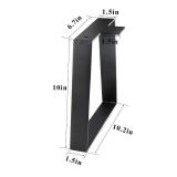 ALXEH 10 Inch Trapezoid Table Legs Black, DIY Furniture Metal Legs for Coffee Table, Bench Stool Cabinet Furniture Feet - Set of 2 - Retail: $33