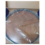 Farmhouse Oak 13\" Lazy Susan Turntable Organizer for Cabinet, Round Wooden Lazy Susan Organization and Storage for Dining Table, Pantry, Kitchen, Countertop, Cupboard,Home Decor, Walnut Wood - Retail