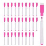 PATIKIL Dry Erase Marker Pens, 30 Pack Rose Red Ink Fine Point Low Odor Whiteboard with Eraser Cap for Office Home Classroom, White Pen Rod - Retail: $10