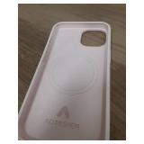 AOTESIER Magnetic for iPhone 13 Case, [Compatible with MagSafe][Military Shockproof Protection] Food Grade Silicone Case with Soft Anti-Scratch Microfiber Lining, 6.1 inch, Chalk Pink - Retail: $10