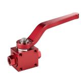 CaBYbigG 1/8\" Brake Line Lock Shut Off Valve Black Aluminium 1/8\" NPT Billet Automotive Red - Retail: $19